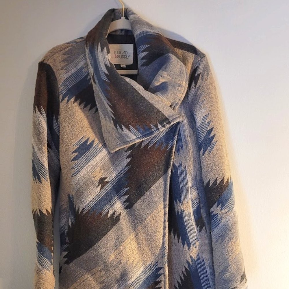 Multi Colored Light Winter Jacket, size medium, comfortable, warm